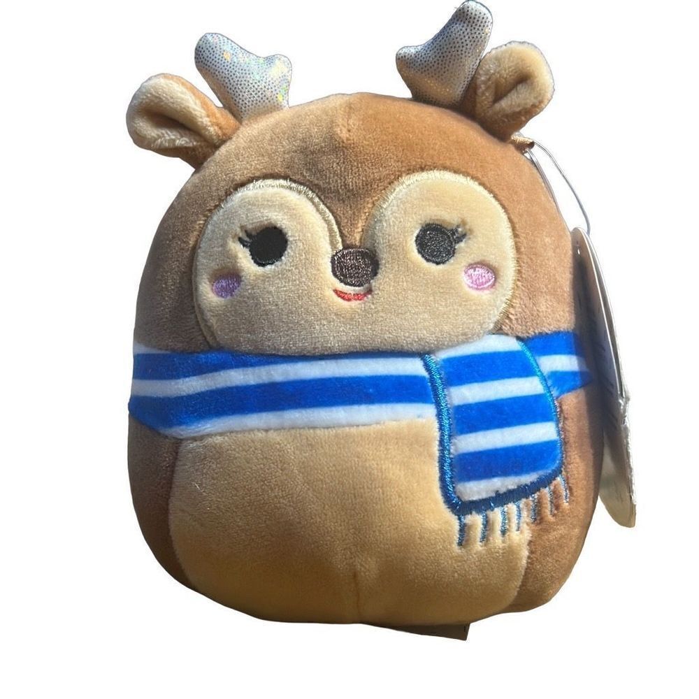 Darla Squishmallow reindeer with scarf